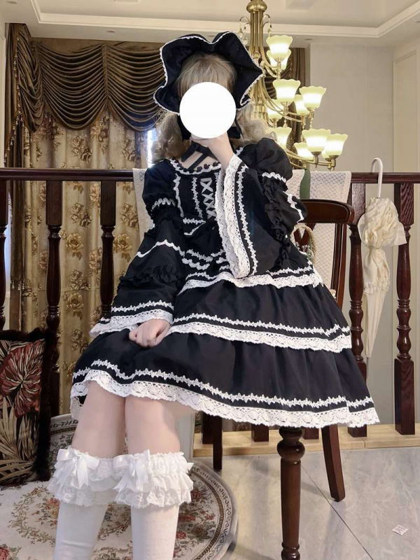 Lolita Dress With Detachable Sleeves OP Dress Lolita Dress With Detachable Sleeves OP Dress