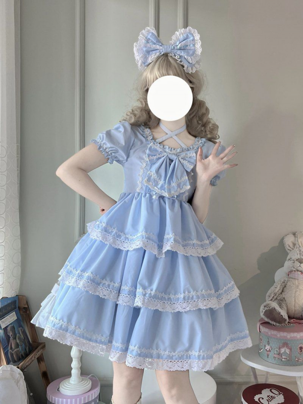 Lolita Dress With Detachable Sleeves OP Dress Lolita Dress With Detachable Sleeves OP Dress