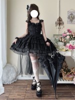 Black Lolita Ballet Style Bride JSK Suspender Dress Black Lolita Ballet Style Bride JSK Suspender Dress