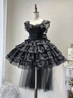 Black Lolita Ballet Style Bride JSK Suspender Dress Black Lolita Ballet Style Bride JSK Suspender Dress