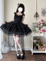 Black Lolita Ballet Style Bride JSK Suspender Dress Black Lolita Ballet Style Bride JSK Suspender Dress