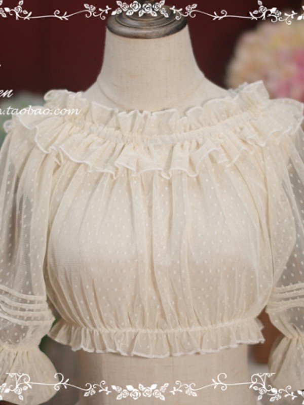 Lolita Off-shoulder Blouse with Ruffles Lolita Off-shoulder Blouse with Ruffles