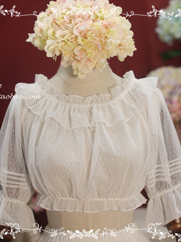 Lolita Off-shoulder Blouse with Ruffles Lolita Off-shoulder Blouse with Ruffles
