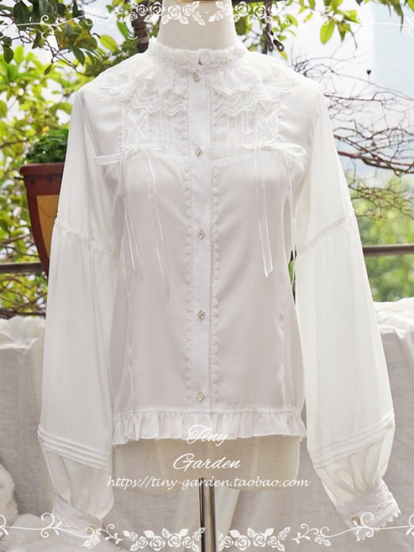 Retro Long-sleeved Lolita Chiffon Blouse Retro Long-sleeved Lolita Chiffon Blouse