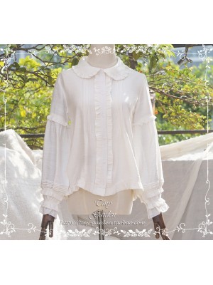 Winter Ballad Retro Doll Collar Lolita Long Sleeve Blouse