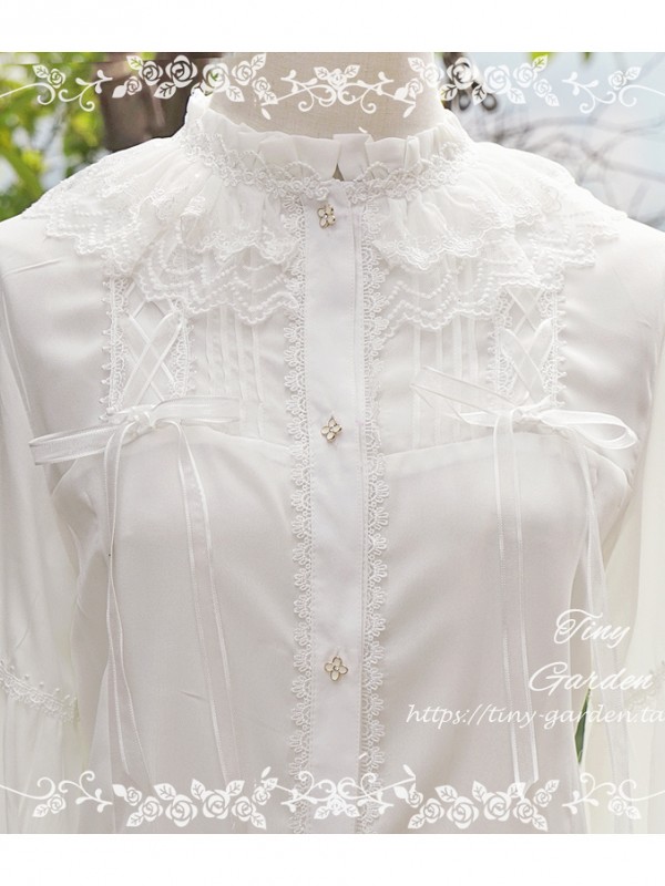 Retro Long-sleeved Lolita Chiffon Blouse Retro Long-sleeved Lolita Chiffon Blouse