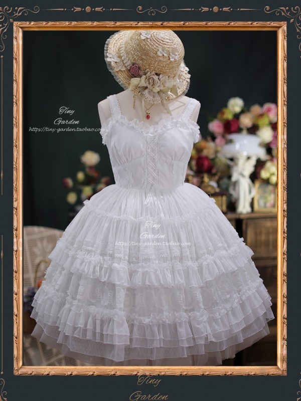 Sweet French Retro Lolita Elegant JSK Suspender Short Dress Sweet French Retro Lolita Elegant JSK Suspender Short Dress