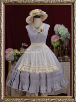 Purple Retro Elegant French Girl JSK Suspender Dress Purple Retro Elegant French Girl JSK Suspender Dress