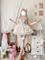 Pink Sweet Ballet Style Lolita Lace Bra Skirt Set Pink Sweet Ballet Style Lolita Lace Bra Skirt Set