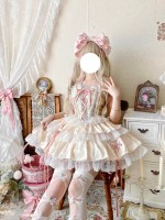 Pink Sweet Ballet Style Lolita Lace Bra Skirt Set Pink Sweet Ballet Style Lolita Lace Bra Skirt Set