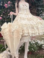 Yellow Sweet Lolita Princess Dress JSK Suspender Dress Yellow Sweet Lolita Princess Dress JSK Suspender Dress