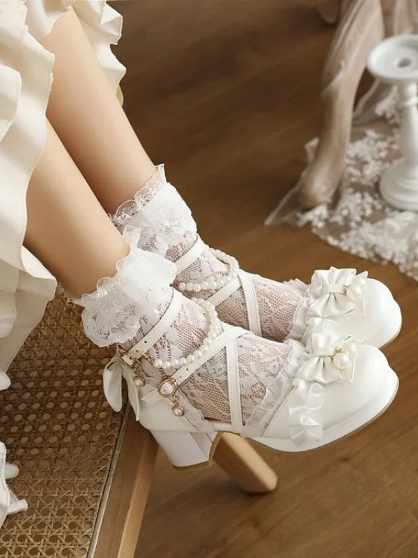 Sweet and Lovely Light Bride Lolita Shoes Sweet and Lovely Light Bride Lolita Shoes