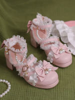 Sweet and Cute Round Toe Mid-heel Bride Lolita Shoes Sweet and Cute Round Toe Mid-heel Bride Lolita Shoes