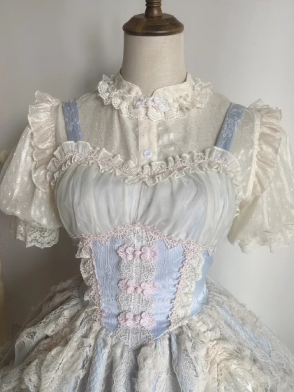 Blue Sweet Ballet Style Lolita Skirt JSK Suspender Dress Blue Sweet Ballet Style Lolita Skirt JSK Suspender Dress