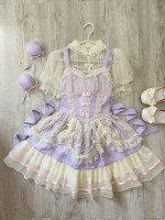 Purple Sweet Ballet Style Lolita Skirt JSK Suspender Dress Purple Sweet Ballet Style Lolita Skirt JSK Suspender Dress