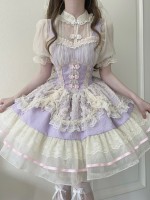 Purple Sweet Ballet Style Lolita Skirt JSK Suspender Dress Purple Sweet Ballet Style Lolita Skirt JSK Suspender Dress