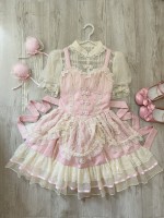 Pink Sweet Ballet Style Lolita Skirt JSK Suspender Dress Pink Sweet Ballet Style Lolita Skirt JSK Suspender Dress
