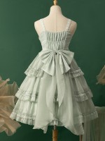 Green Sweet Lolita Skirt JSK Elegant Puffy Skirt Apricot Lolita Suspender Dress Green Sweet Lolita Skirt JSK Elegant Puffy Skirt Apricot Lolita Suspender Dress