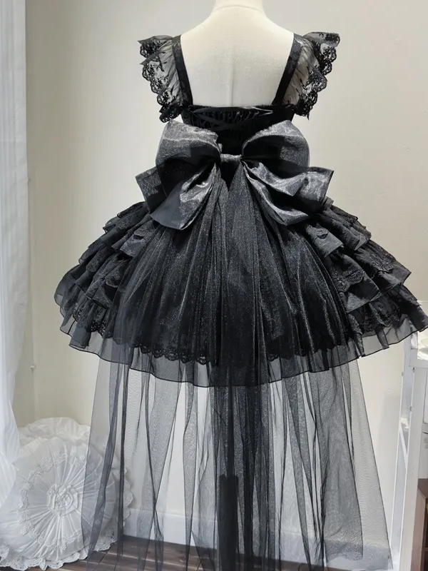 Black Lolita Ballet Style Bride JSK Suspender Dress Black Lolita Ballet Style Bride JSK Suspender Dress
