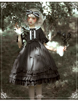 Lolita Dress op High Waist Dark Retro Palace Style Lolita Skirt Princess Skirt