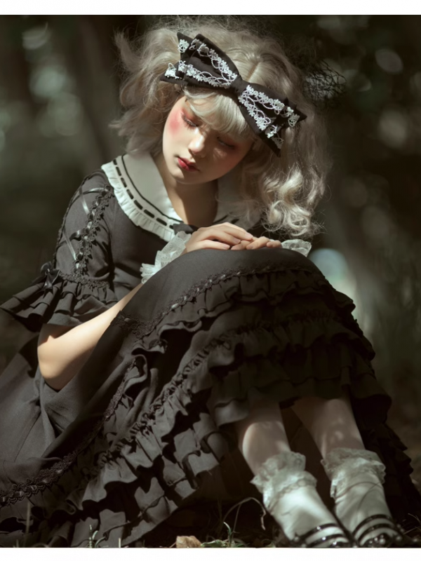 Sweet Retro Lolita Dress CLA Printed Suspender Skirt Sweet Retro Lolita Dress CLA Printed Suspender Skirt