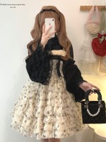 Vintage Cotton Sleeve Layered Ruffle Lace Blouse Vintage Cotton Sleeve Layered Ruffle Lace Blouse