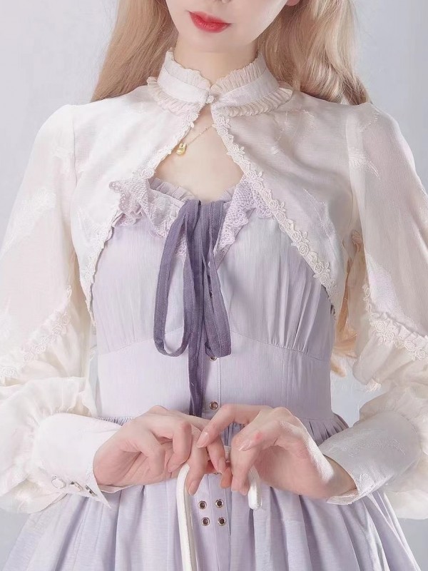 Sweet Retro Outerwear Chiffon Lantern Sleeve Lolita Coat Sweet Retro Outerwear Chiffon Lantern Sleeve Lolita Coat