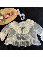Sweet Doll Collar Lace Lolita Cardigan Puff Sleeve Jacket Sweet Doll Collar Lace Lolita Cardigan Puff Sleeve Jacket