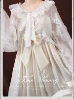 Cute Lolita Chiffon Lantern Sleeve Bow Cardigan Jacket Cute Lolita Chiffon Lantern Sleeve Bow Cardigan Jacket