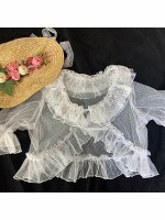 Sweet Doll Collar Lace Lolita Cardigan Puff Sleeve Jacket Sweet Doll Collar Lace Lolita Cardigan Puff Sleeve Jacket