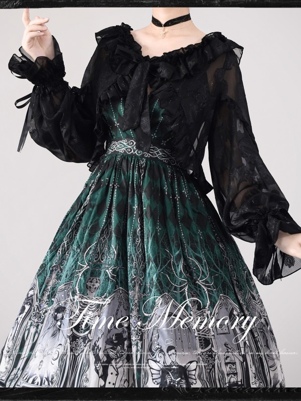 Cute Lolita Chiffon Lantern Sleeve Bow Cardigan Jacket Cute Lolita Chiffon Lantern Sleeve Bow Cardigan Jacket