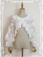 Cute Lolita Chiffon Lantern Sleeve Bow Cardigan Jacket Cute Lolita Chiffon Lantern Sleeve Bow Cardigan Jacket