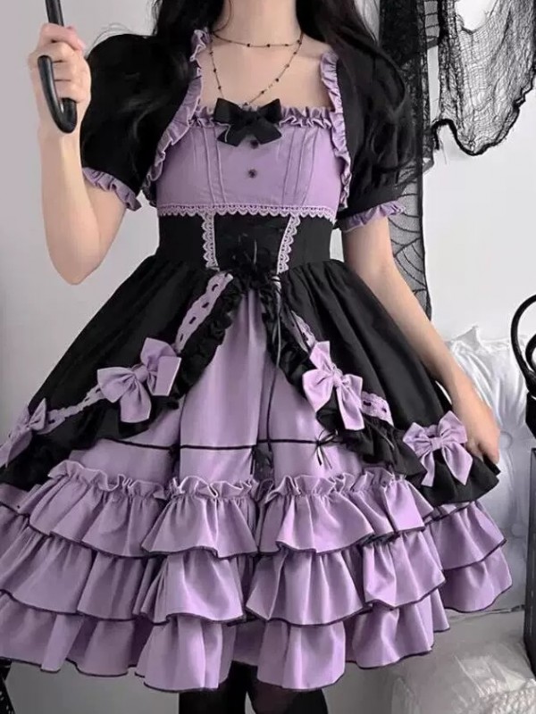 Purple Gothic Lolita Dress Sweet Lolita Puffy Princess Dress Purple Gothic Lolita Dress Sweet Lolita Puffy Princess Dress