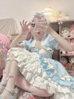 Sweet Blue Lolita Dress Sweet Lolita Puffy Princess Dress Sweet Blue Lolita Dress Sweet Lolita Puffy Princess Dress