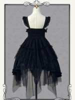 Black Sweet Gothic Jacquard Rose JSK Suspender Dress Black Sweet Gothic Jacquard Rose JSK Suspender Dress