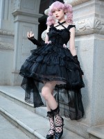 Ballet Style Lolita Light Wedding Ruffled Lolita Suspender Dress Ballet Style Lolita Light Wedding Ruffled Lolita Suspender Dress