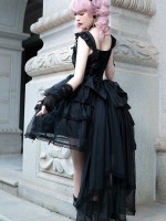 Ballet Style Lolita Light Wedding Ruffled Lolita Suspender Dress Ballet Style Lolita Light Wedding Ruffled Lolita Suspender Dress