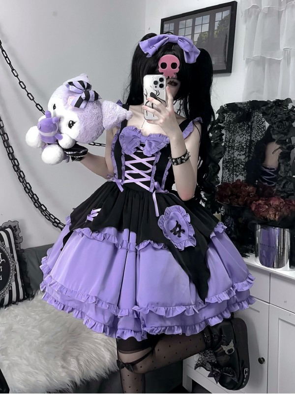 Lolita Dress Halloween Little Witch Lolita JSK Suspender Dress Lolita Dress Halloween Little Witch Lolita JSK Suspender Dress
