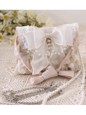 Lolita Elegant Tea Party Handbag Lace Chain Crossbody Bag