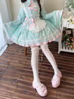Green Lolita Dress Sweet Maid JSK Suspender Dress Green Lolita Dress Sweet Maid JSK Suspender Dress