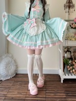 Green Lolita Dress Sweet Maid JSK Suspender Dress Green Lolita Dress Sweet Maid JSK Suspender Dress