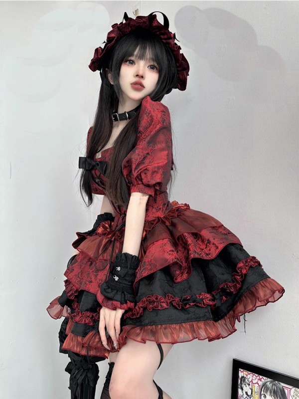 Red Waistcoat Lolita Suit Elegant Dress Lolita Princess Dress Red Waistcoat Lolita Suit Elegant Dress Lolita Princess Dress