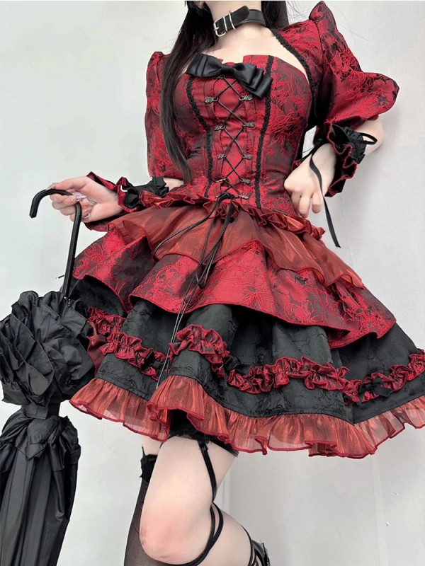 Red Waistcoat Lolita Suit Elegant Dress Lolita Princess Dress Red Waistcoat Lolita Suit Elegant Dress Lolita Princess Dress