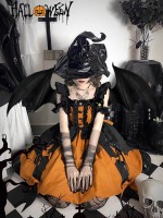 Pumpkin Color Little Witch Lolita Dress JSK Cute Sweet Princess Dress Pumpkin Color Little Witch Lolita Dress JSK Cute Sweet Princess Dress