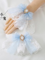 Sweet Lace Lolita Snow Yarn Bow Sleeve Bracelet Sweet Lace Lolita Snow Yarn Bow Sleeve Bracelet