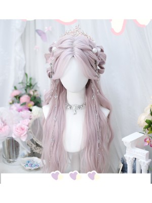 Lolita Wig Long Curly Pink Long Hair Sweet Girl Wig