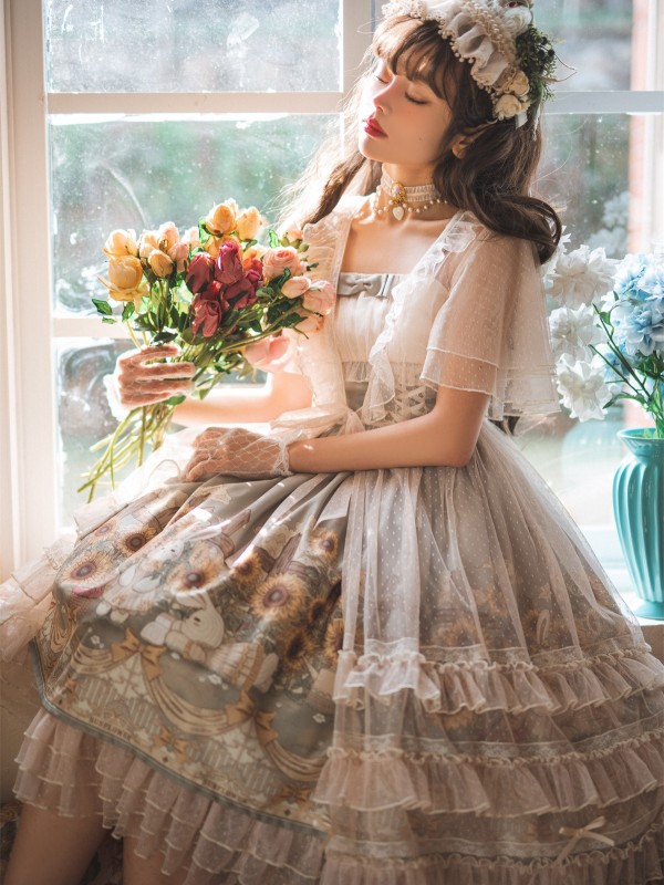 Sweet and Cute Lolita Dress JSK Suspender Skirt Sweet and Cute Lolita Dress JSK Suspender Skirt