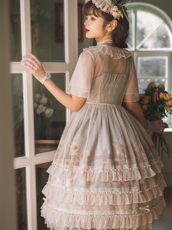 Sweet and Cute Lolita Dress JSK Suspender Skirt Sweet and Cute Lolita Dress JSK Suspender Skirt