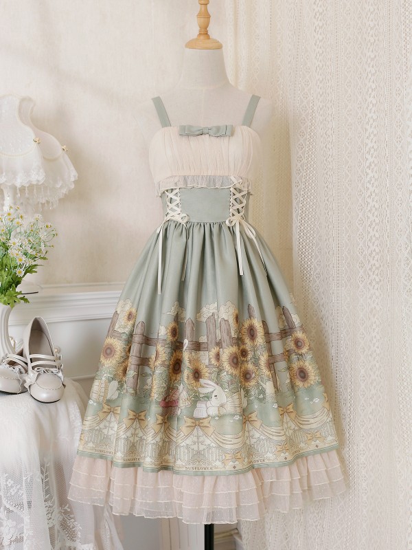 Sweet and Cute Lolita Dress JSK Suspender Skirt Sweet and Cute Lolita Dress JSK Suspender Skirt