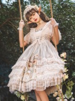 Sweet and Cute Lolita Dress JSK Suspender Skirt Sweet and Cute Lolita Dress JSK Suspender Skirt